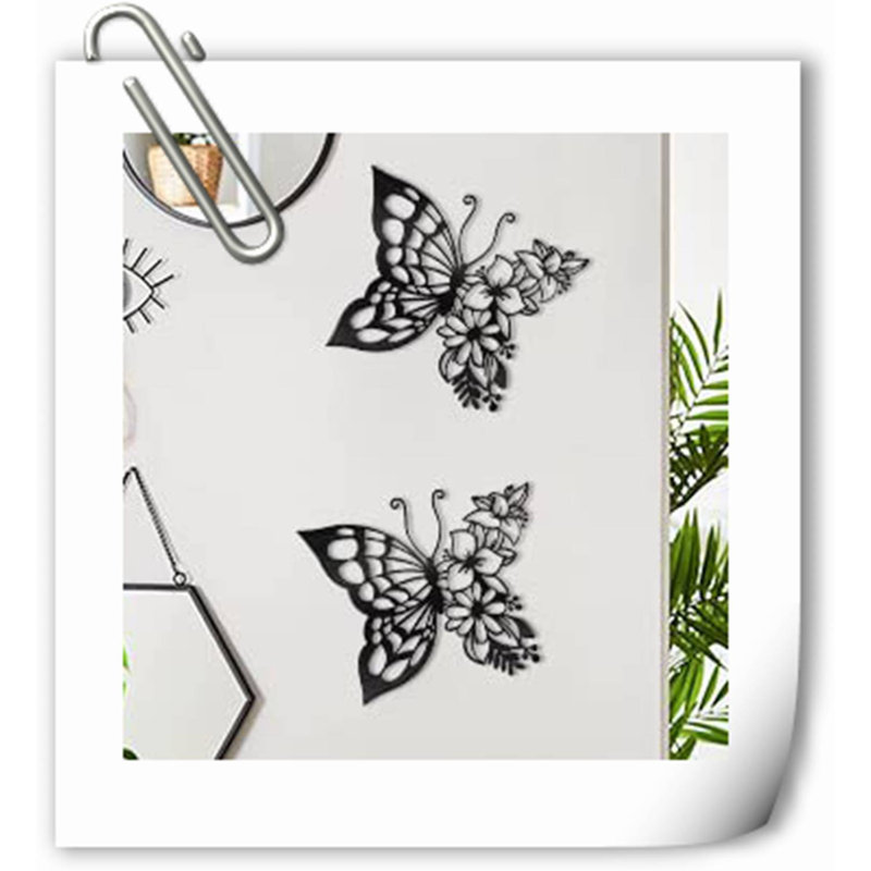 Décoration murale en métal, H 13,39 po x l 13,39 po x P 1 po