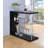 Prescott Home Bar Table with 2 Tempered Glass Shelves and Stemware Rack, Black High Gloss-22165010