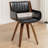 Hitney Faux Leather Swivel Dining Armchairs -1433947273