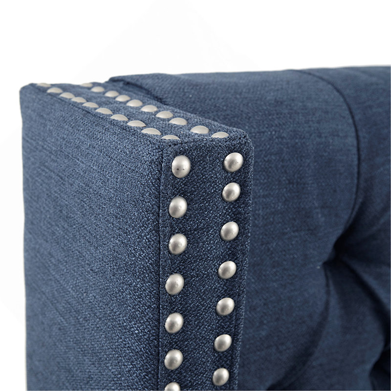 Upholstery Headboard Navy Queen, Navy