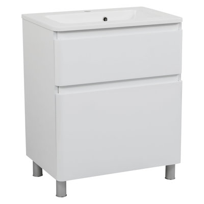 Meuble-lavabo simple 23,4 po avec plateau en céramique Junivar