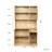 Alice Rustic Oak 68.92" Tall Cabinet For Bedroom And Kitchen Organization. 6 Doors, 1 Drawer, Open Shelf. , Easy To Clean Neat Design & Storage Cabinet. Shelf, Drawer. Practical-121507201