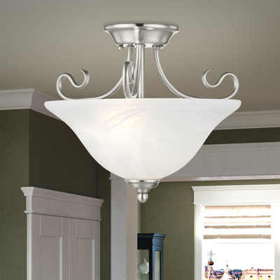 Aquala Glass Semi Flush Mount