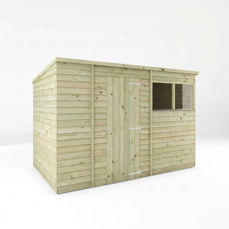 Mercia 10 x 6ft Overlap Pent Shed, Yes