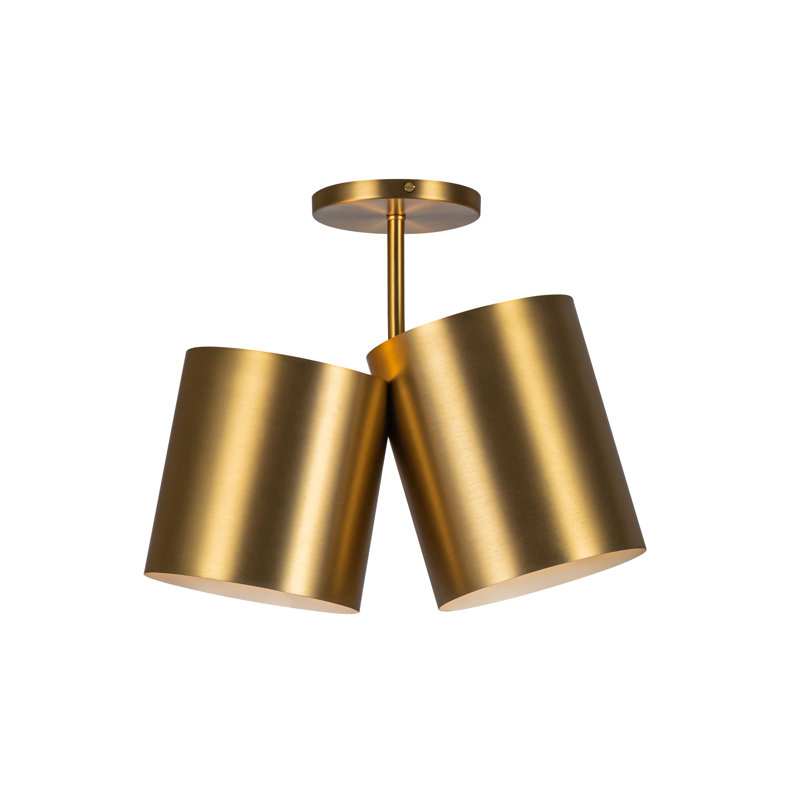 Keiko 2 - Light Semi Flush Mount, Brushed Gold