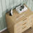 Modern Rattan 3 Drawers Nightstand For Bedroom