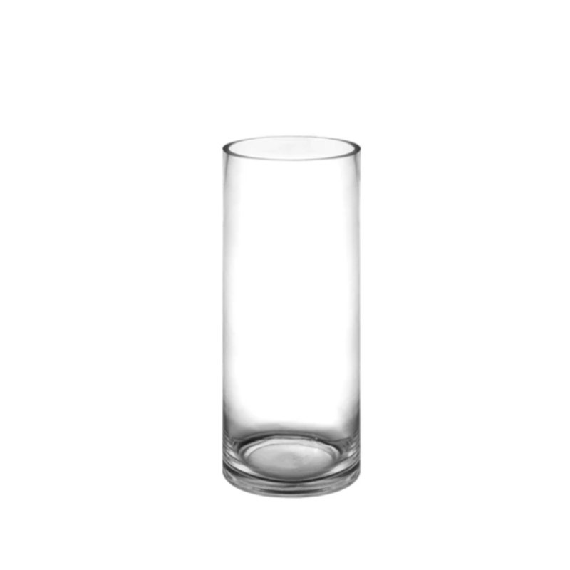 Cylindre en verre transparent, 12" H x 5" W x 5" D