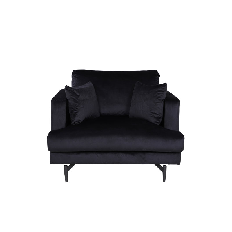 Lewandowski Upholstered Armchair, Black