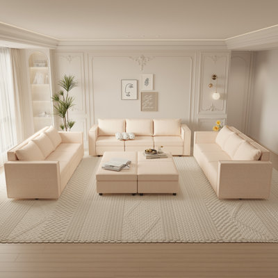 Canapé modulaire rembourré 13 pièces avec rangement Christen