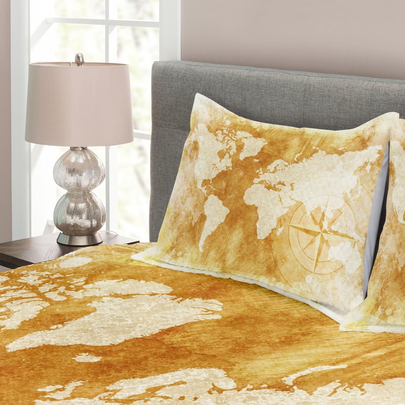 Baret Abstract Bedspread with Pillow Shams, 220 x 264 cm