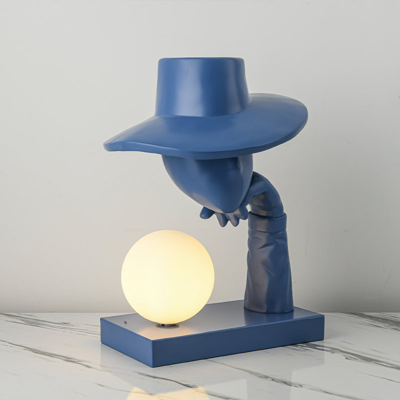 Lampe de table 14 po Juni, Bleu