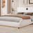 Faux Leather Upholstered Platform Bed with Thickened Headboard, Bluetooth Speakers and RGB LED Light-1609422985-1609422984