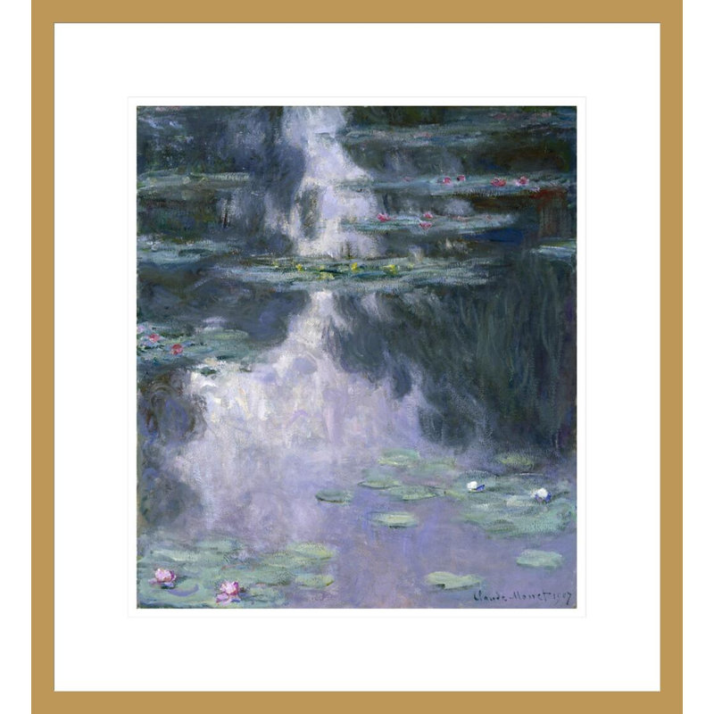 Nymphéas par Claude Monet, impression giclée encadrée, H 19,45 po x l 17,75 po