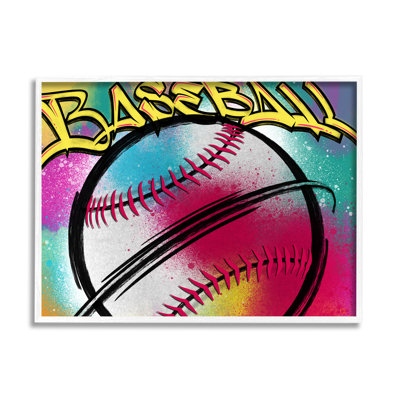 «Urban Sports Baseball» encadré sur bois par Marcus Prime
