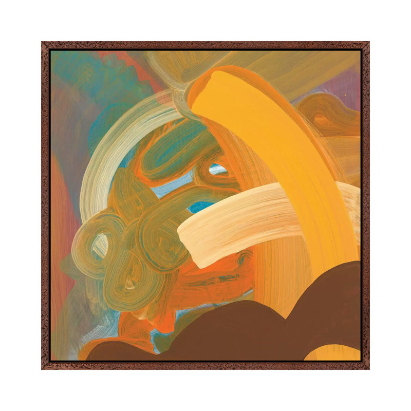 Splash by Pamela Staker - Painting on Canvas, Classic Brown Wood Framed, 93.98 cm H x 93.98 cm W