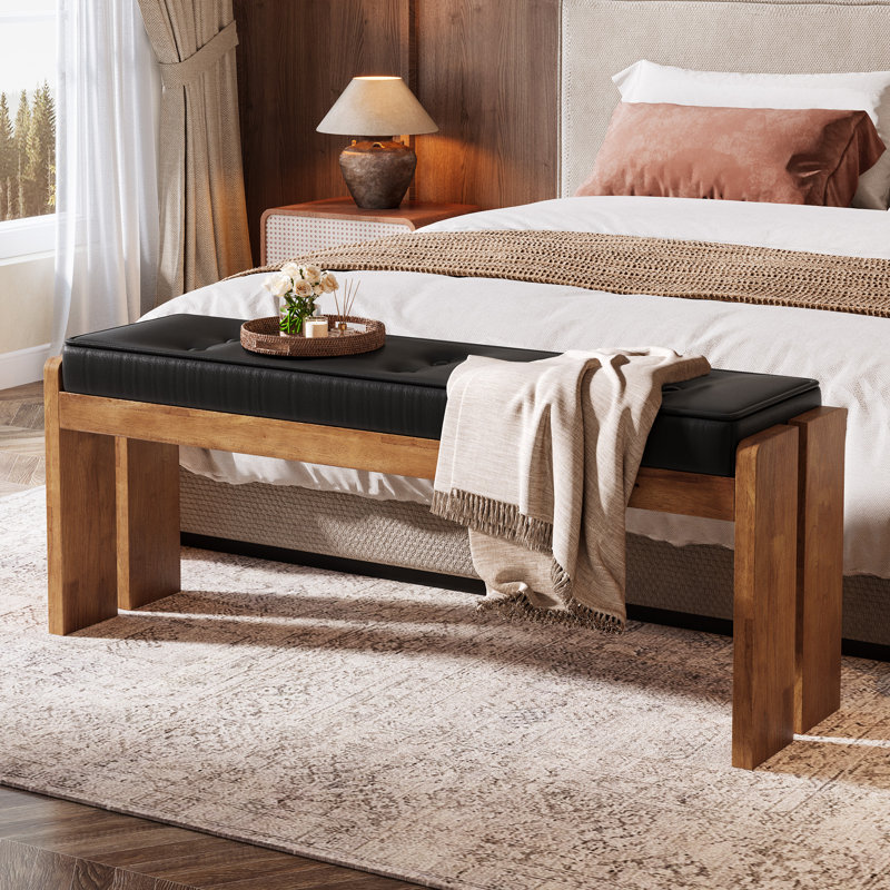 47" W Modern Upholstered Bench