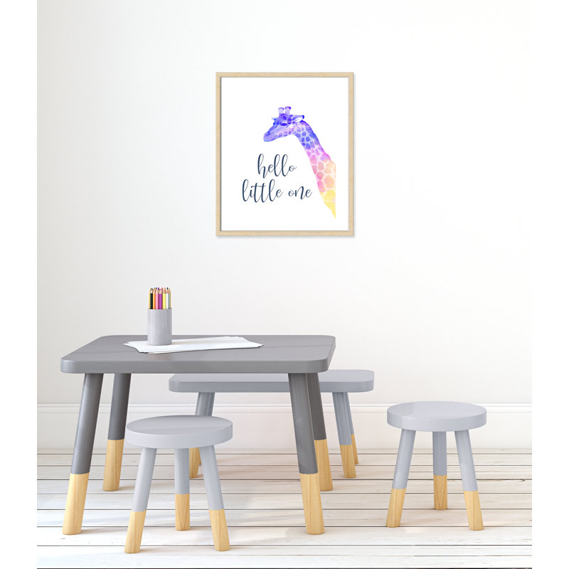 Hello Little One, art encadré, H 25,5 po x l 21,5 po x P 1,19 po, Encadrement beige