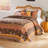Greenland Home Fashions Audrey Chocolate 3-Piece Bedspread Set 120"x118" Queen Size Microfiber Jacobean Floral with 2 King Shams-1963694056-1963694057