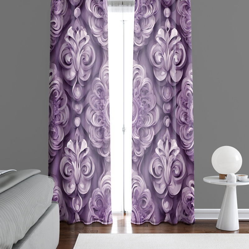 Paire de rideaux semi-transparents en polyester Calandre, L 20 po x L 82 po