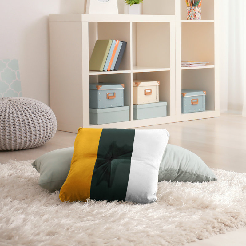  Coussin de sol touffeté, 26 po x 26 po, Vert