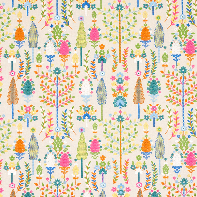 Desna Embroidery Fabric, Yellow