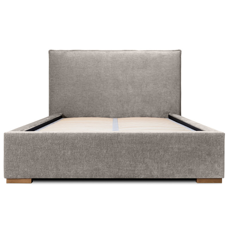 Hilderose Upholstered Lift Up Storage Bed, Super King (6'), Light Grey