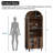 Farmhouse Arched Bar Cabinet with Wine Rack and Glass Holders, Ideal for Living and Dining Rooms-1000633828