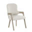 Ensemble de salle à manger rond en bois avec fauteuils 5 pièces Wigley, taupe