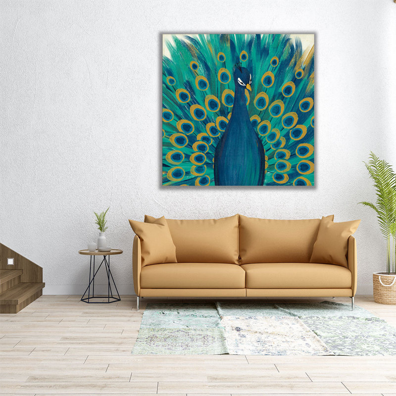 «Proud as a Peacock I», reproduction d'art sur toile, H 12 po x l 12 po