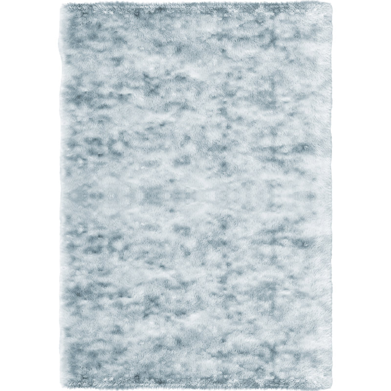 Fuzzy Shaggy Area Rugs Blue Fluffy Rugs with Non-Slip Backing