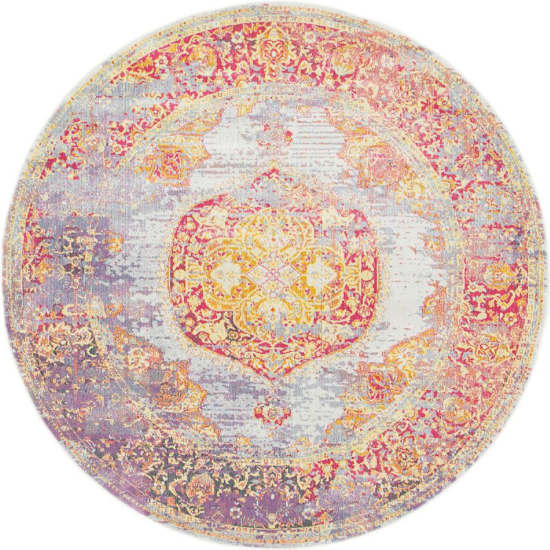 Oriental Indoor Rug, Round 5'5"