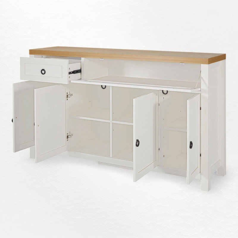 Renny 59.08'' Sideboard, Brown/White
