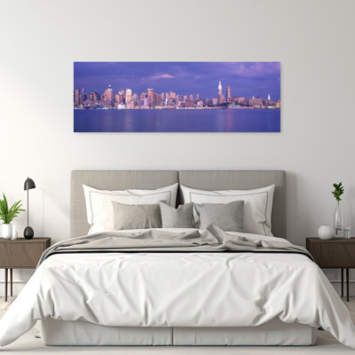 Hudson River, Nyc, New York, État de New York, États-Unis, art contemporain abstrait au coucher du soleil, art mural