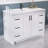 48" Solid Surface Single Bathroom Vanity Top In White With Sink