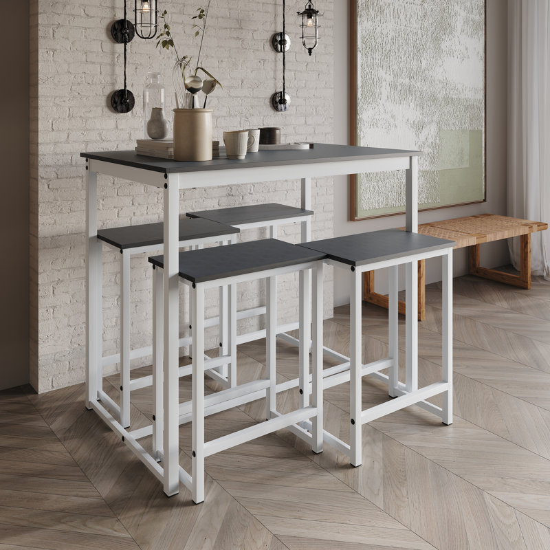 Ensemble de salle à manger rectangulaire L 43,31 po x l 27,68 po Aniv, Blanc