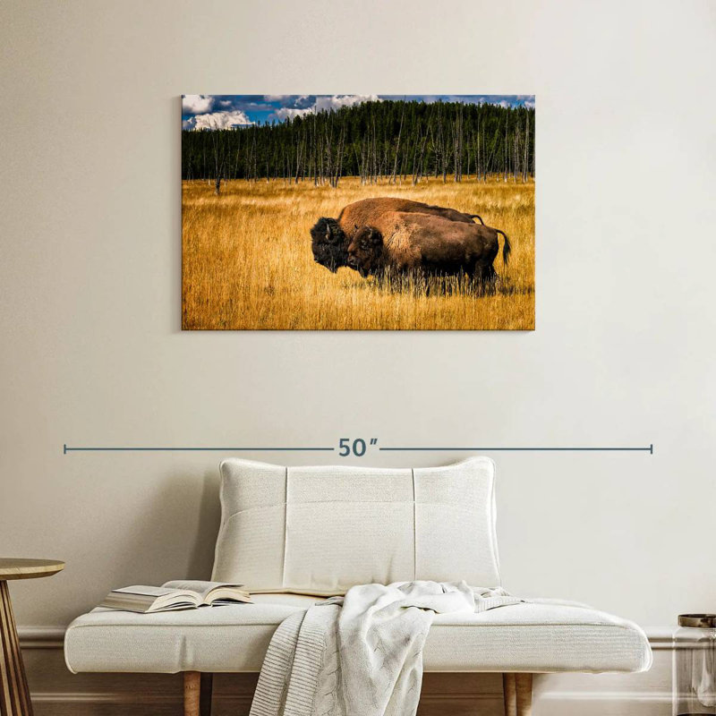 Brampt West Yellowstone Bison, 24" H x 36" W