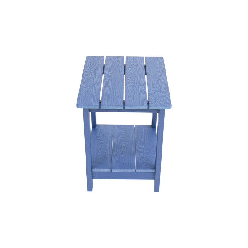 Élégante table d'appoint avec rangement à double couche, matériau durable pour les rassemblements extérieurs et la détente