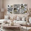 Ensemble de 3 tableaux sur toile à imprimé léopard Lucky Star, motif à piques, lèvres et talons.-1247904978