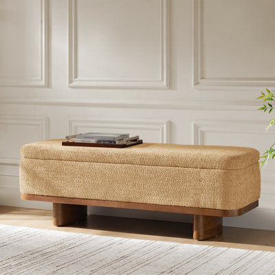 Banc de rangement Cheryle Modern l 57 po Boucle