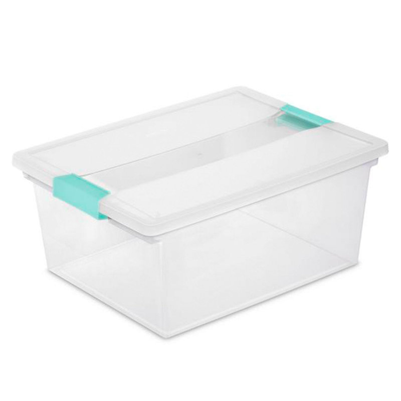 Sterilite Latching Storage Tote Box and Deep Clip Box