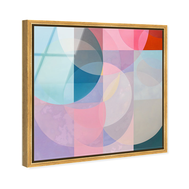 Prismatic Orbit III Square High-Gloss Frameless Acrylic Glass Wall Art Abstract Print by Oliver Gal, Ready to Hang, 12 x 12