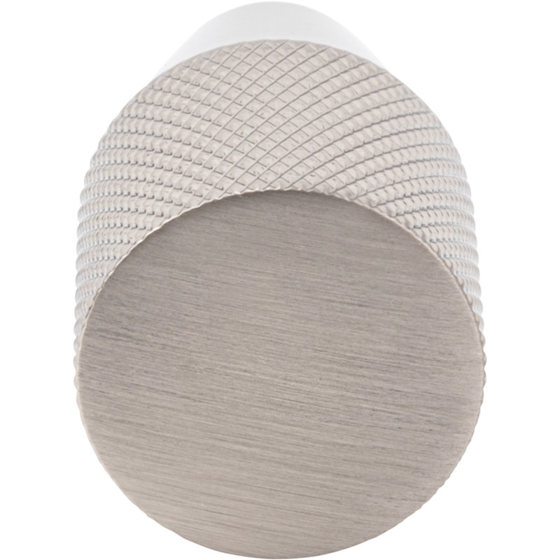 Beliza 3/4" Diameter Conical Knurled Knob, Brushed Satin Nickel