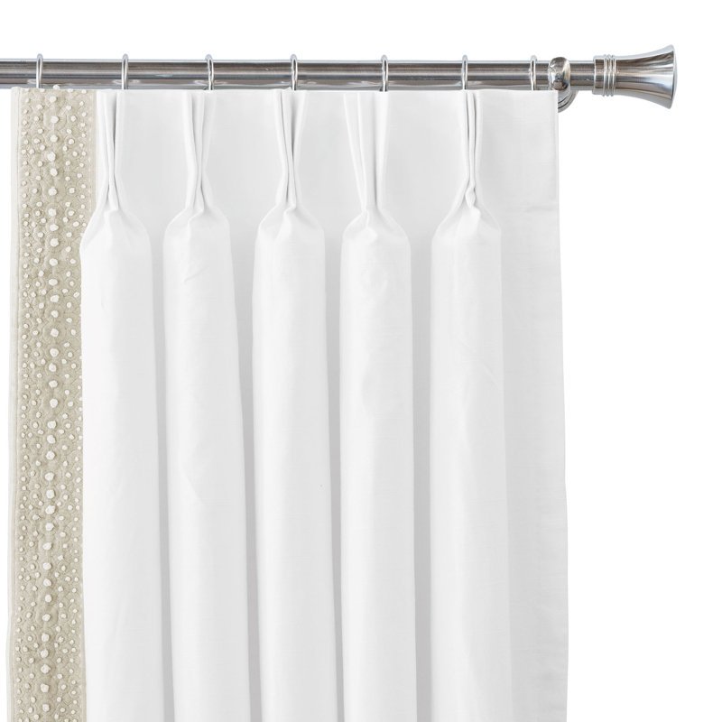 Casa Guava 100% Cotton Room Darkening Right Curtain Panel, 40" W x 96" L, Right
