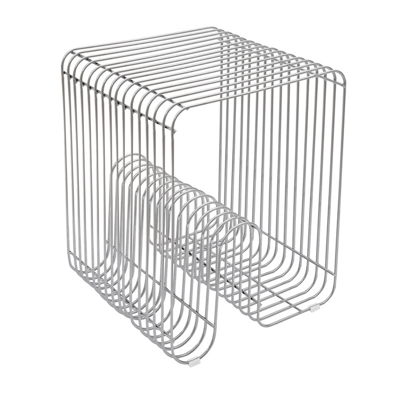 Modern End Table Side Table, Silver