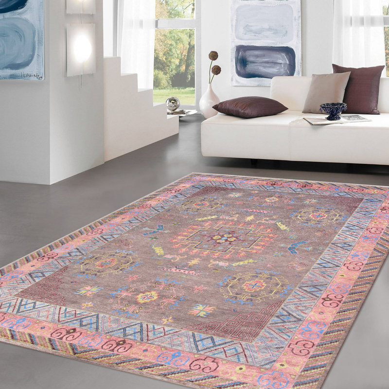 Khotan Hand Knotted Wool Geometric Indoor Rug