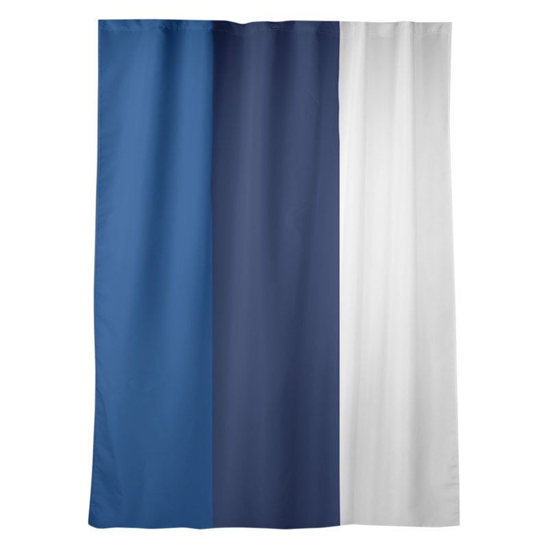 Striped Room Darkening Rod Pocket Single Curtain Panel, Pittsburgh Baseball Royal Blue/Navy Blue/White