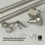 Ella Curtain Rod for Windows, Adjustable, 36" to 72", Nickel