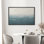 «Minimalist Ocean Waves Coastal Beach Decor», reproduction d'art sur toile encadrée