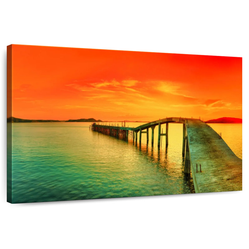 Aletra Pier Sunset, 32" H x 48" W