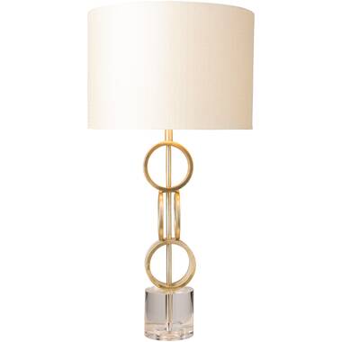 Thomas O'Brien Gironde Large Table Lamp in Crystal and Hand-Rubbed Ant